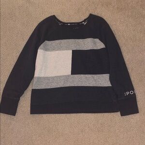 Navy and Gray Tommy Hilfiger Sweater